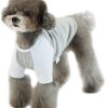 Dog Shirt for Small and Large Dogs Raglan Cotton T-Shirts Soft Breathable Dog Shirts pet Clothes Gray Series (Large, Gray/Mint)