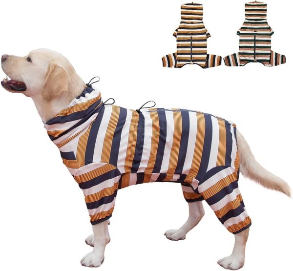 Pet Pajamas for Large Dogs,Extra Large Stretch, Suitable for Adult Dogs, Medium-Sized Dogs, Large Dogs Jumpsuit Four-Legged Dog Clothes, Surgical Recovery Dog Clothing. (Green Color, 4XL)