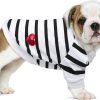 Pet Dog Striped T-Shirt Dogs Cats Cotton Vest Spring Summer Pet Apparel Tee Shirt Suitable for Small and Medium Large Pets French BullDog Bichon