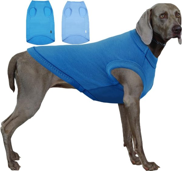 Dog Shirt,Combed Cotton T-Shirts,Soft Cool Boy Girl Tee for Small Dogs Kitty Puppy Chihuahua,Grey Striped S