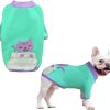 Dog T-Shirts 100% Cotton Soft Puppy Clothes Cute Prints Dogs Pocket Shirt for Small Dogs (Small PinkCat)