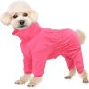 Dog Winter Coat with Legs,Water Resistant Dog Jumpsuit,Full Body Dog Clothes,Fleece Lined Dog Jacket,Reflective Zipper up Closure Snowsuit Ideal for Small Medium Dog Outdoor-Black-S