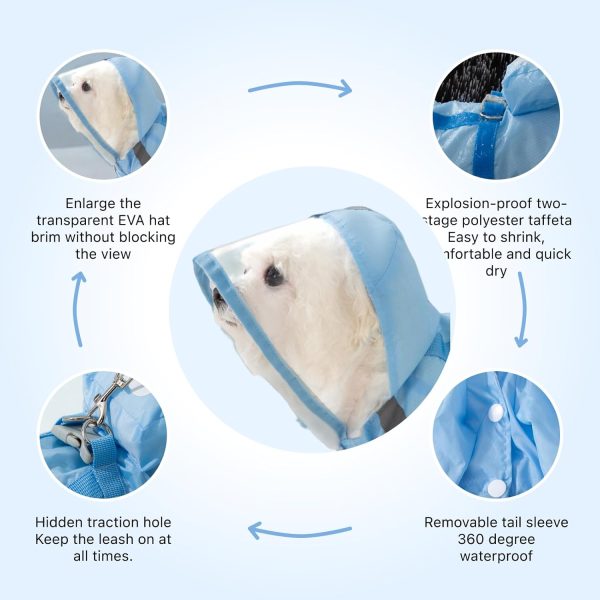 Full Coverage Small Dog Raincoat, Waterproof with Four-Leg Protection, Ideal for Teddy Bears, Includes Waterproof Mini Backpack (Yellow New, XX-Large(Recommended Weight:15-22 Pounds))