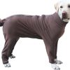 Extra Large Dog Pajamas Pjs Bodysuits Full Body Coverage Onesie Clothes Anxiety Calming Surgery Recovery Suit for Great Dane, Dark Green, 4X-Large