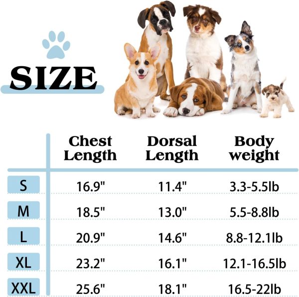 716I4CPcJtL._AC_SL1500 Waterproof Dog Raincoat, Adjustable 4-Legged Dog Rain Jacket with Hood and Leash Hole Reflective Lightweight Outdoor Rain Poncho Gear for Dogs Suitable for Small and Medium Dogs(Bule,X-Large)