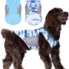 UPF 50+ Sun Protection Dog Shirt,Quick-Dry Soft Dog Clothes for Medium Dogs Boy, Breathable Lightweight Dog Tshirts with Reflective Strip Sleeveless Dog Vest Pet Apparel Cat Outfit