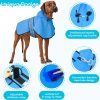 719XmiXDfHL._AC_SL1500 Dog Raincoat-Reflective Dog Rain Coat with Hoodie, Waterproof Lightweight Adjustable Dog Rain Jacket Poncho Slicker for Small Medium and Large Dogs (Medium, Blue)