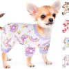 Pet Clothes Puppy Clothes for Small Dogs Boy Girl - Soft Stretch Dog Pajamas Dog Jumpsuit Cute Avocado Pattern Dog Pjs Shirts Dog Outfits Onesies for Chihuahua Yorkshire Teacup Dogs Cat Clothing