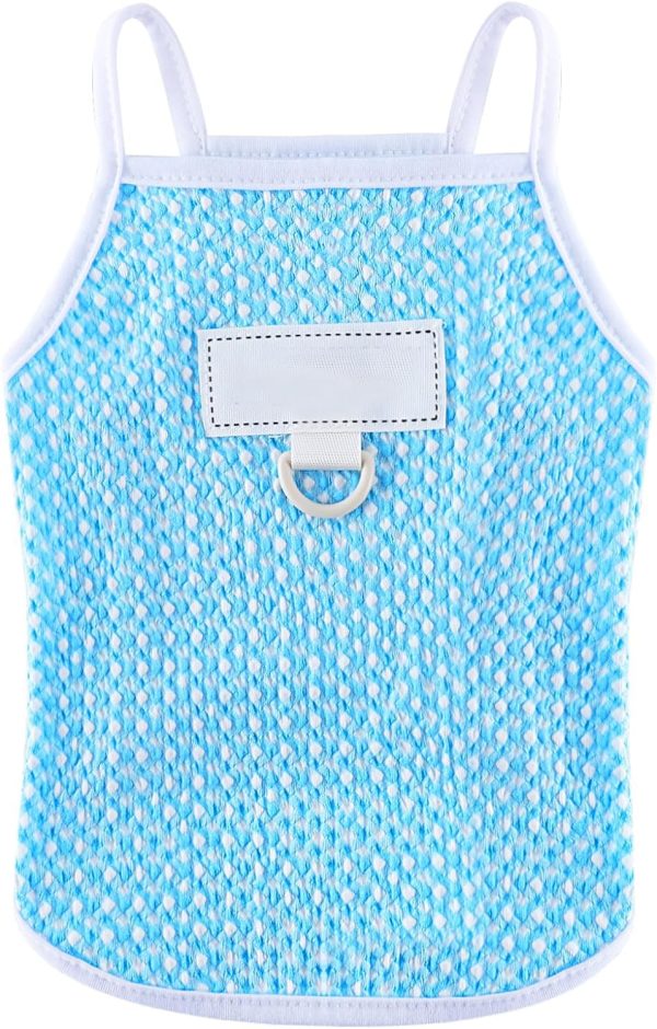 Dog Clothes for Small Dogs Summer Dog Shirt Vest Cute Soft Puppy Clothes Cool Breathable Dog T-Shirt Yorkie Chihuahua Clothes XS~L Pet Clothing Cat Apparel Pink, S