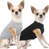 Dog Shirt,Combed Cotton T-Shirts,Soft Cool Boy Girl Tee for Small Dogs Kitty Puppy Chihuahua,Grey Striped S