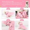 Puppy Raincoats with Buttons, Adjustable Drawstring and Storage Pocket, Rainproof/Waterproof, Fashionable Premium Dog Rain Jacket for Small Medium Dogs (Pink, M)