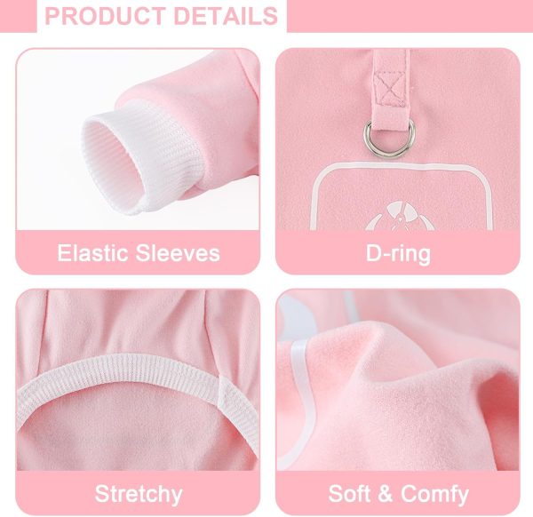 Dog Pajamas Dog Pjs with D-Ring Summer Puppy Clothes for Small Dogs Girl Boy Spring Summer Pet Onesie Jumpsuit Cute Cat Outfit Apparel for Chihuahuh Yorkie(Pink,X-Small)