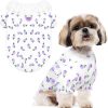Cute Dog Clothes for Small Dogs Shirts Pajamas Pink Floral Pet Jumpsuit for Girls Boys Puppy Cat Outfits with Harness D Ring Doggy Overalls Clothing for Shih tzu Teacup Chihuahua Maltese