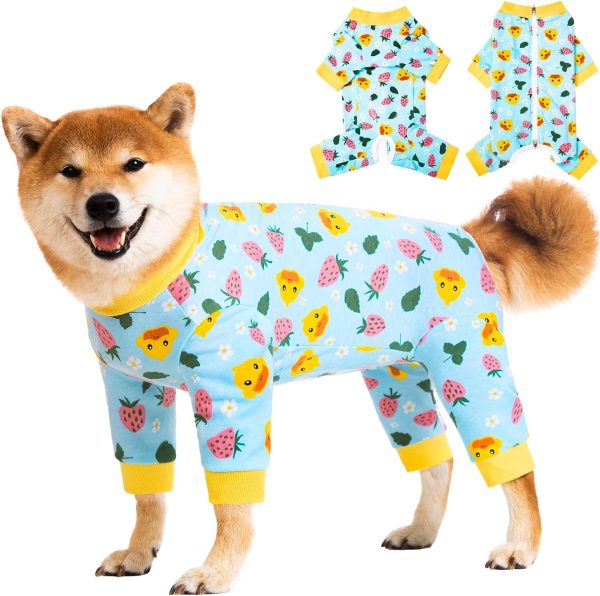 Dog Recovery Suit for Small Medium Large Dogs, Pet Onesie After Surgery Comfort Dog Bodysuit Anti Licking (Small, Purple Bunny)