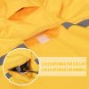 Dog Raincoat with Adjustable Belly Strap and Leash Hole - Hoodie with Reflective Strip - Waterproof Slicker Lightweight Breathable Rain Poncho Jacket for Medium Large Dogs - Easy to Wear, Yellow 5XL