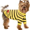Pet Dog Striped T-Shirt Dogs Cats Cotton Vest Spring Summer Pet Apparel Tee Shirt Suitable for Small and Medium Large Pets French BullDog Bichon