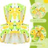 Dog Dresses for Small Dogs Girl Puppy Dresses with Leash Bow Harness Dress for Small Medium Dogs Summer Pet Floral Dresses with D-Ring Female(Yellow S)