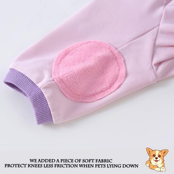 Dog T-Shirts 100% Cotton Soft Puppy Clothes Cute Prints Dogs Pocket Shirt for Small Dogs (Small PinkCat)