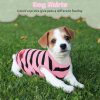 Pet Dog Striped T-Shirt Dogs Cats Cotton Vest Spring Summer Pet Apparel Tee Shirt Suitable for Small and Medium Large Pets French BullDog Bichon