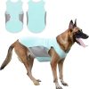 UPF 50+ Sun Protection Dog Shirt,Quick-Dry Soft Dog Clothes for Medium Dogs Boy, Breathable Lightweight Dog Tshirts with Reflective Strip Sleeveless Dog Vest Pet Apparel Cat Outfit