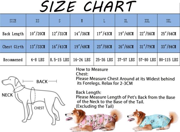 Dog Summer Cooling Shirts,Sun Protection Quick Dry Mesh Breathable Large UV Protection Tee-Shirt,Red+Blue L