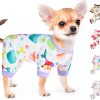 Pet Clothes Puppy Clothes for Small Dogs Boy Girl - Soft Stretch Dog Pajamas Dog Jumpsuit Cute Avocado Pattern Dog Pjs Shirts Dog Outfits Onesies for Chihuahua Yorkshire Teacup Dogs Cat Clothing
