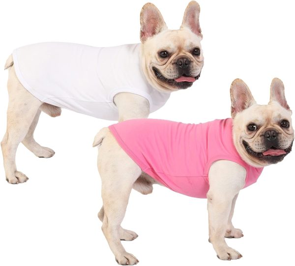 Dog Shirt,Combed Cotton T-Shirts,Soft Cool Boy Girl Tee for Small Dogs Kitty Puppy Chihuahua,Grey Striped S