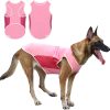 UPF 50+ Sun Protection Dog Shirt,Quick-Dry Soft Dog Clothes for Medium Dogs Boy, Breathable Lightweight Dog Tshirts with Reflective Strip Sleeveless Dog Vest Pet Apparel Cat Outfit