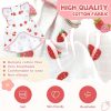 Dog Dresses for Small Dogs Girl Female Dog Clothes Cat Clothes Cat Dress Cute Cotton Extra Small Summer Clothes Bow Decor Printed Strawberry Dog Birthday Outfit Small Puppy Clothes White XL