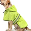 Waterproof Dog Raincoats - Adjustable Lightweight Pet Rain Coat Dog Slicker Poncho, Safety Dog Raincoats with Reflective Strip and Leash Hole for Small, Medium, Large Dogs (X-Large, RED)