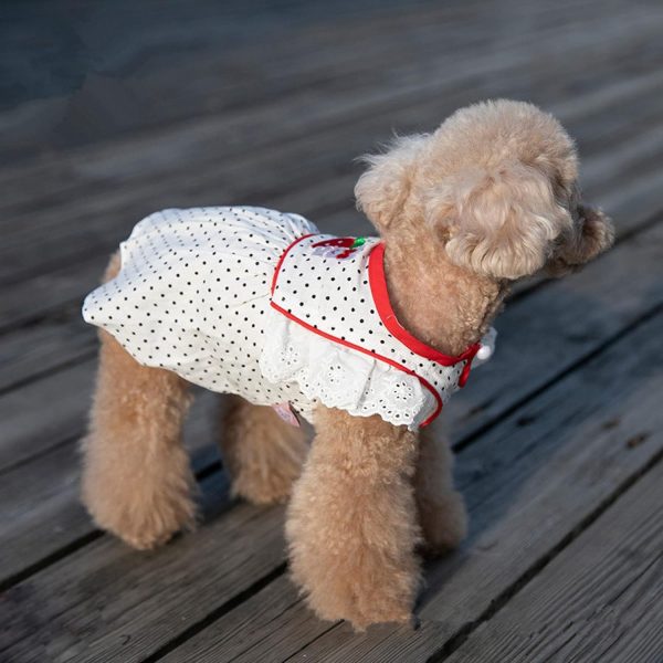 Dog Clothes Summer Dog Dress Cute Dots Pet Skirt Cat Yorkshire Chihuahua Puppy Doggy Costume Small Dog Clothes Pet Clothing Skirt Dogs Or Cats Halloween