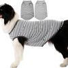 71YgRBuLPiL._AC_SL1500 Dog Shirt,Combed Cotton T-Shirts,Soft Cool Boy Girl Tee for Extra Large Dogs Labrador,Pink Rose Striped XXXL