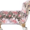 71ZdtLNP_sL._AC_SL1500 Dog Raincoat, Clear Flower Dog Rain Jacket, Puppy Dog Raincoats for Small Medium Large Dogs Poncho Raincoat with Hood, Waterproof Rain Coat for Dogs with Harness Hole Portable (Pink,S)