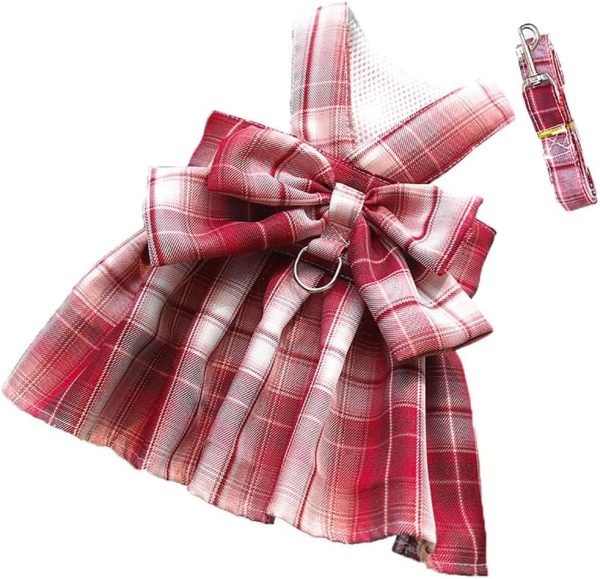 Fancy Puppy Dress Yorkie Dresses for Small Girl Dogs Harness Outfits Princess Costumes M