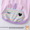 Dog T-Shirts 100% Cotton Soft Puppy Clothes Cute Prints Dogs Pocket Shirt for Small Dogs (Small PinkCat)