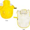 Dog Waterproof Raincoat with Poncho Hoodie, High Reflective Adjustable Yellow Pet Rain Jacket with Leash Hole for Small Medium and Large Dogs (Yellow, XXXX-Large)
