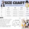 Dog Clothes for Small Dog, Breathable Stretchy Dog Raglan Shirt, Soft Comfortable Cat Puppy Kitten Pet Apparel Outfits (S（1-4lb）, Orang Blue & White Pink)
