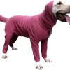 Extra Large Dog Pajamas Pjs Bodysuits Full Body Coverage Onesie Clothes Anxiety Calming Surgery Recovery Suit for Great Dane, Dark Green, 4X-Large