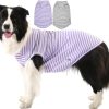 71gxQivQmSL._AC_SL1413 Dog Shirt,Combed Cotton T-Shirts,Soft Cool Boy Girl Tee for Extra Large Dogs Labrador,Pink Rose Striped XXXL