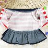 Small Dog Denim Dress: Dog Denim Jumpsuit Puppy Dresses Dog Apparel Small Dog Costume Pet Jean Skirt Dog Clothes for Small Dogs Girl，Size S