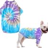 Dog T-Shirts 100% Cotton Soft Puppy Clothes Cute Prints Dogs Pocket Shirt for Small Dogs (Small PinkCat)