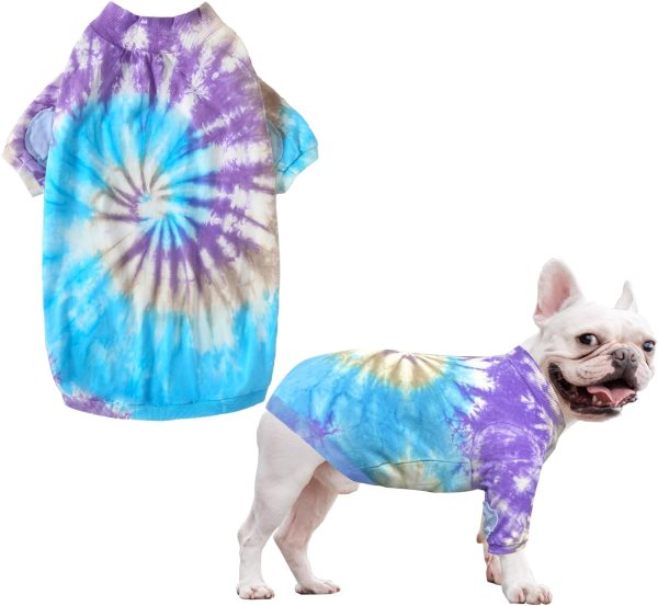 Dog T-Shirts 100% Cotton Soft Puppy Clothes Cute Prints Dogs Pocket Shirt for Small Dogs (Small PinkCat)