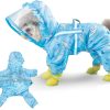 71newZM_HrL._AC_SL1500 Waterproof Dog Raincoat, Adjustable 4-Legged Dog Rain Jacket with Hood and Leash Hole Reflective Lightweight Outdoor Rain Poncho Gear for Dogs Suitable for Small and Medium Dogs(Bule,X-Large)