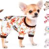 Pet Clothes Puppy Clothes for Small Dogs Boy Girl - Soft Stretch Dog Pajamas Dog Jumpsuit Cute Avocado Pattern Dog Pjs Shirts Dog Outfits Onesies for Chihuahua Yorkshire Teacup Dogs Cat Clothing