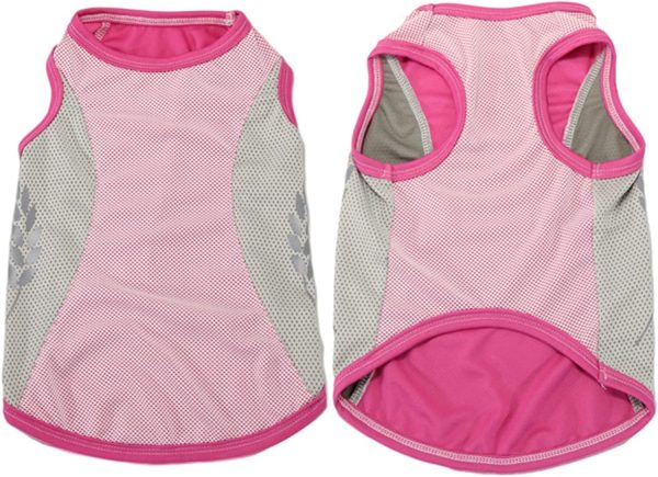 Dog Clothes Cooling Shirts for Small Dogs Boy Girl Yorkie Chihuahua,Summer Dog Cooling Vest Breathable Pet Mesh T-Shirts Quick Dry Doggy Clothes for Small Medium Large Dogs Apparel