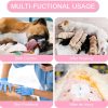 Dog Surgery Recovery Suit Pet Surgical Onesie Long Sleeve After Surgery Wear Pet E-Collar Alternative for Female Male Dog with LegPink Swan/Small