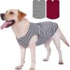 71riW9ngRJL._AC_SL1500 Dog Shirts Cotton Striped T-Shirts, Breathable Basic Vest for Puppy and Cat, Super Soft Stretchable Doggy Tee Tank Top Sleeveless, Fashion & Cute Color for Boys and Girls (XXL, Rainbow)