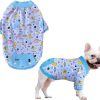 Dog T-Shirts 100% Cotton Soft Puppy Clothes Cute Prints Dogs Pocket Shirt for Small Dogs (Small PinkCat)