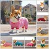 Dog Pajamas Cotton Striped Pup Jumpsuit, Breathable 4 Legs Basic Pjs Shirts for Puppy and Cat, Super Soft Stretchable Dog Jammies for Boys and Girls (Small, Pink+Green)