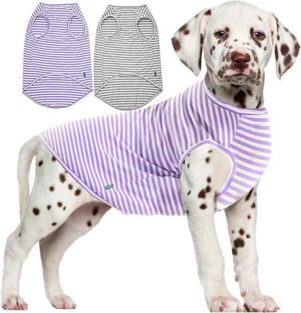 71xBuwHG8WL._AC_SL1306 Dog Shirt,Combed Cotton T-Shirts,Soft Cool Boy Girl Tee for Extra Large Dogs Labrador,Pink Rose Striped XXXL